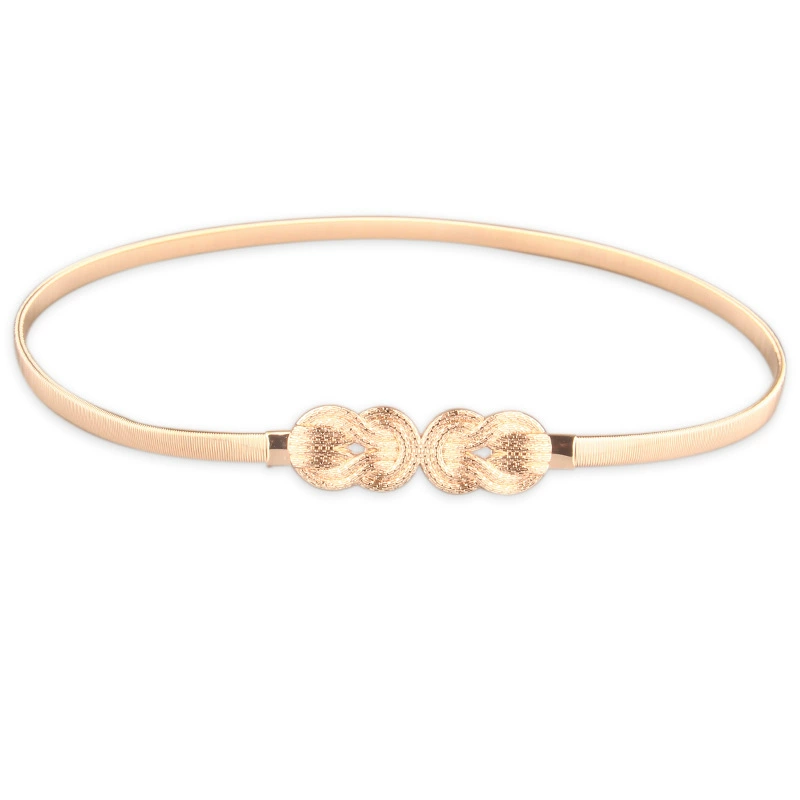 Ремень женское летнее платье аксессуары Золотой Твист эластичная поясная цепочка модные милые элегантные аксессуары для женщин