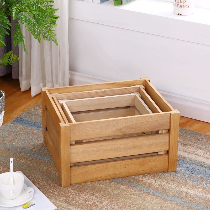 Прямоугольный полый ящик для хранения из цельного дерева утолщенный комбинированный большой ящик входы деревянный ящик для хранения всякой всячины деревянная полоса