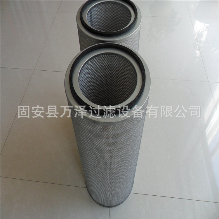 万泽厂家供应空分自洁式过滤器空气除尘滤筒 纸质空气滤芯