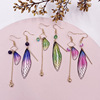 Fresh fashionable brand long earrings with tassels for bride, European style