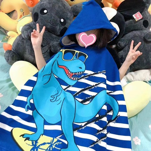New Plus Size Bath Towel Cape for Teens Adults, Suitable for Older Children to Wear, Bath Towel Robe, Children Beach Towel Cape