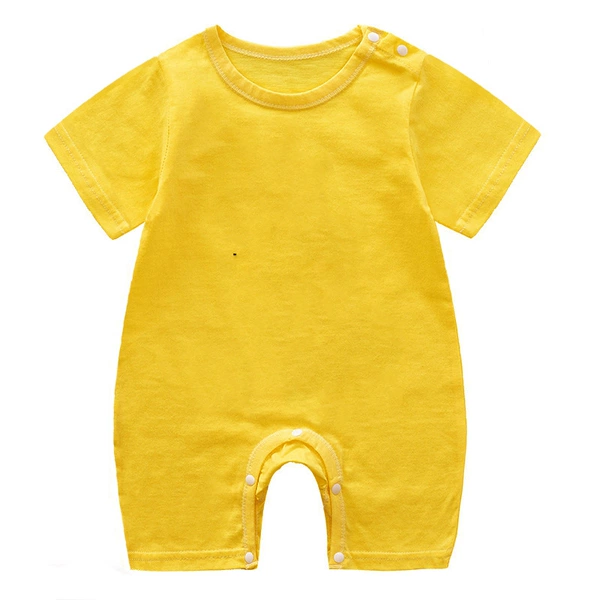 Yellow short sleeve solid color boxer