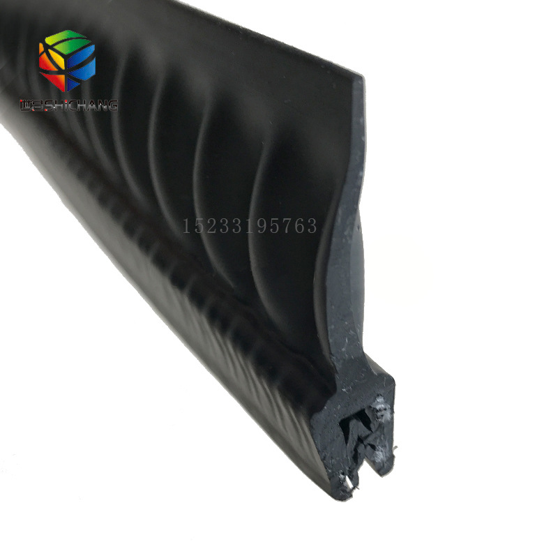 钢带复合密封条 三元乙丙U型长边带骨架密封条 自夹紧钢带密封条