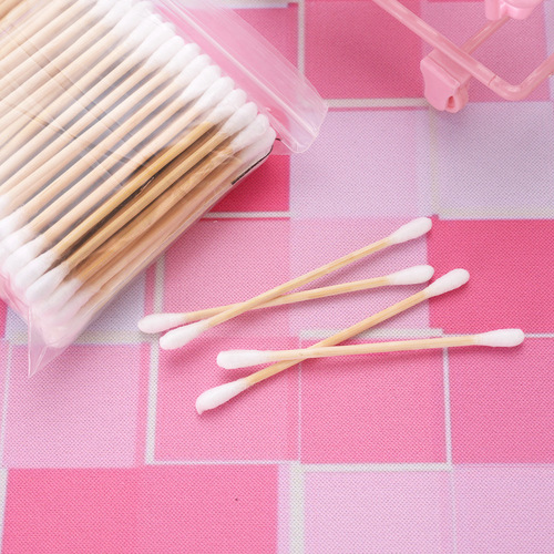 Boxed disposable double-ended cotton swabs wholesale beauty and makeup practical tools-hygienic fine cotton swabs flower cotton swabs