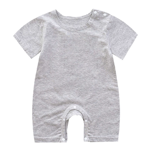 Gray short sleeve solid color boxer