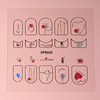 Fresh three dimensional nail stickers for nails, cute fake nails, sticker, new collection