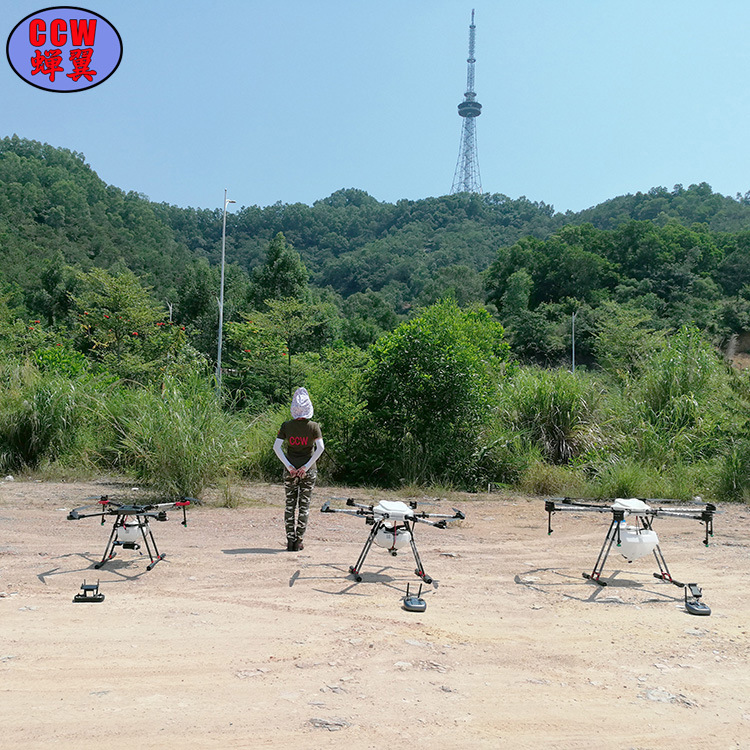 蝉翼植保无人机 打水豆小麦喷洒农药飞机 10公斤6轴 多旋翼 厂家