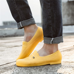 Men's water shoes, spring and summer low-cut rain boots, adult rain boots, plastic shoes, non-slip, wear-resistant, labor protection shoes, construction site tendon shoes