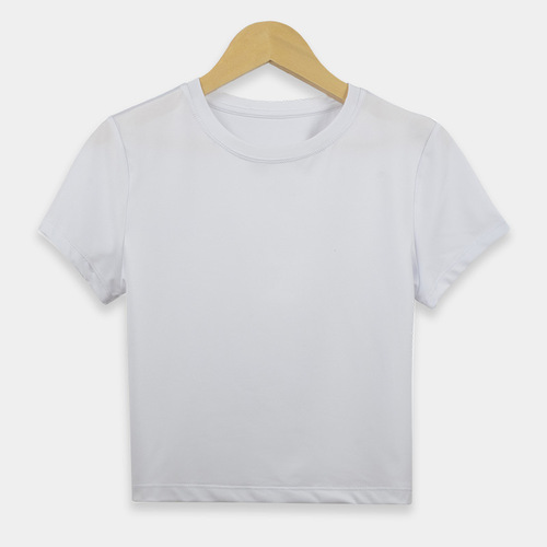 Women's Pure Milk Silk Simple Minimalist Sports T-Shirt Running Fitness Training Crew Neck Yoga Short Sleeve Top Wholesale