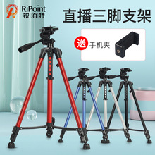 厂家直销3366轻便摄影摄像三脚架手机支架直播数码相机三角架