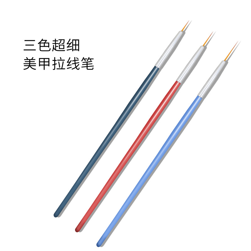 Traje de pluma de dibujo de uñas de Venta caliente transfronteriza 3 piezas pluma de pintura de uñas con pluma de dibujo de diamantes colección de pluma de pintura