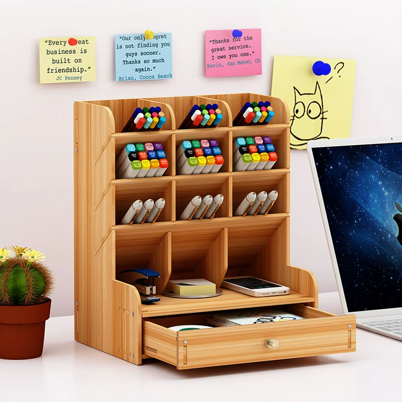 Pens holder, stationery, storage box, wooden storage system for documents
