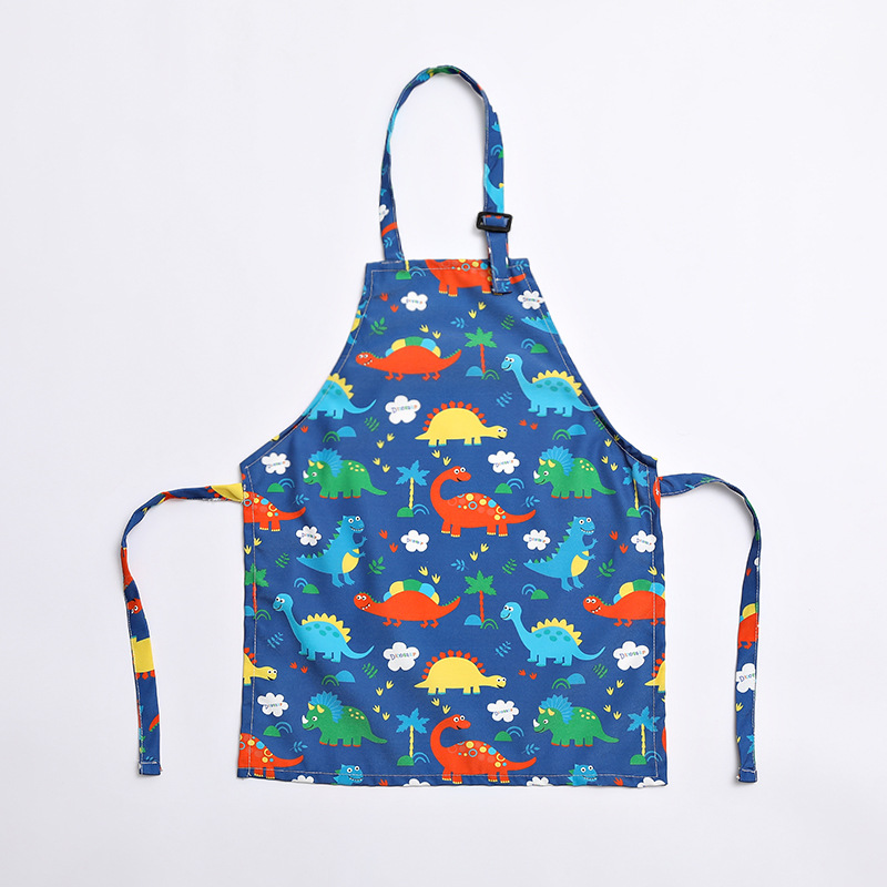 Delantal de impresión de alta gama de poliéster de algodón de poliéster delantal de lona bordado de transferencia térmica delantal de niños original al por mayor