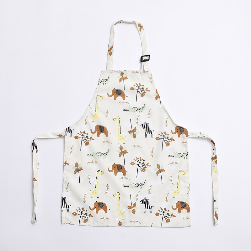 Delantal de impresión de alta gama de poliéster de algodón de poliéster delantal de lona bordado de transferencia térmica delantal de niños original al por mayor