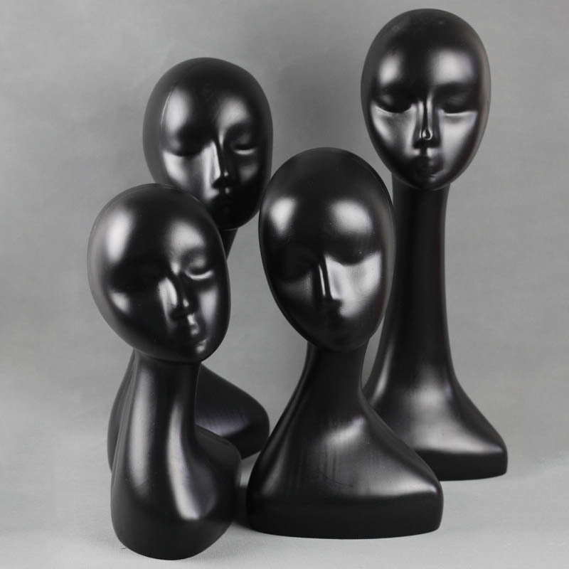 Plastic female mannequin head dummy female head model display scarf head model abstract head wig hat scarf display stand