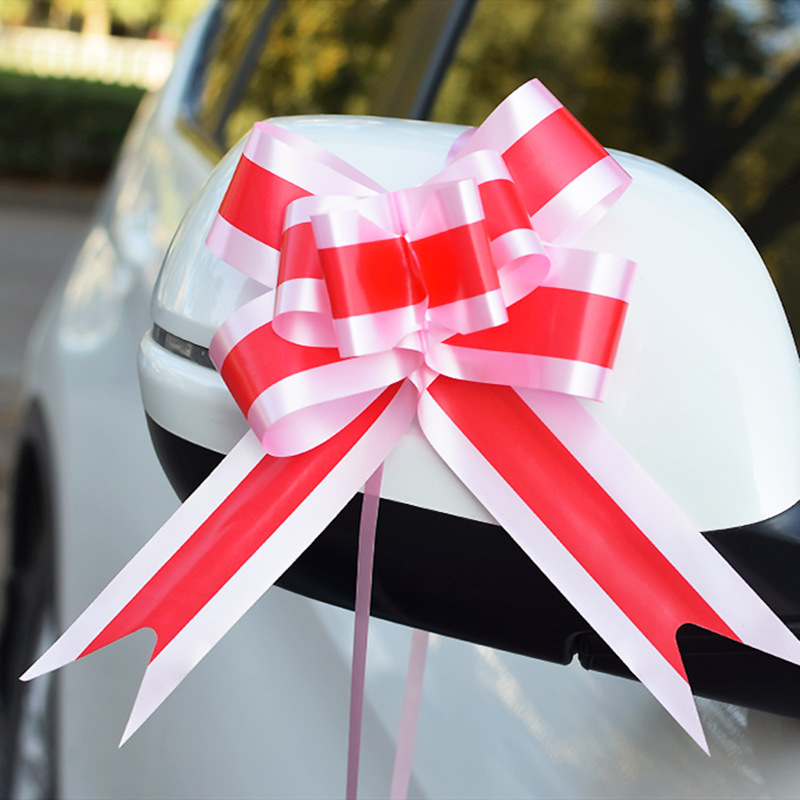 Wedding decorations, wedding car decorations, bows, gift wrapping, wedding decorations, ribbons, vertical garlands, and garland strips.