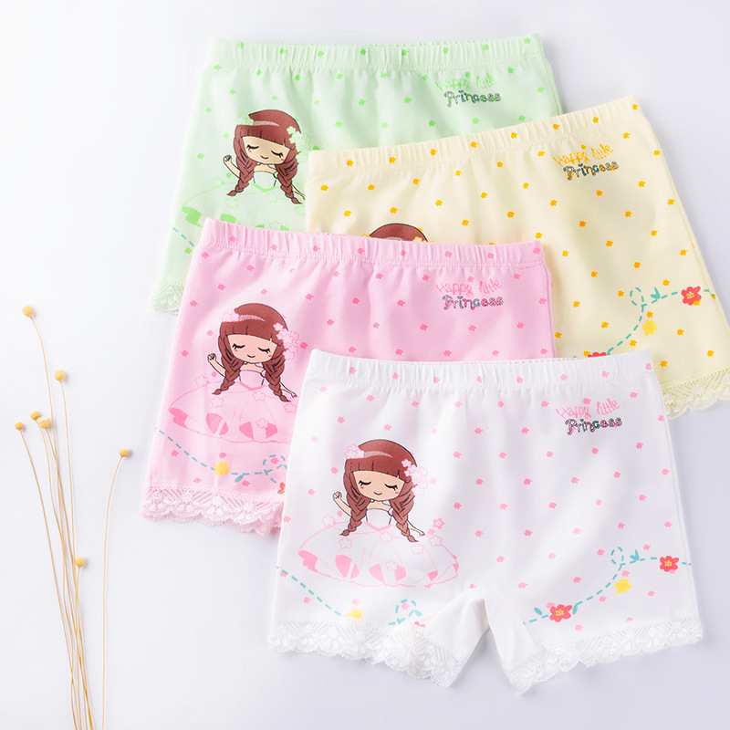 Girls' Leggings Spool Cotton Anti-Light Summer Little Girl Solid Color Bow Girls' Underwear