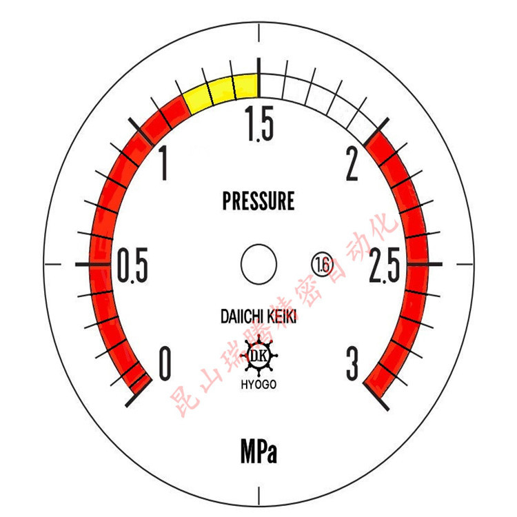 GRK-221D-3MPa塗色DK充油压力表