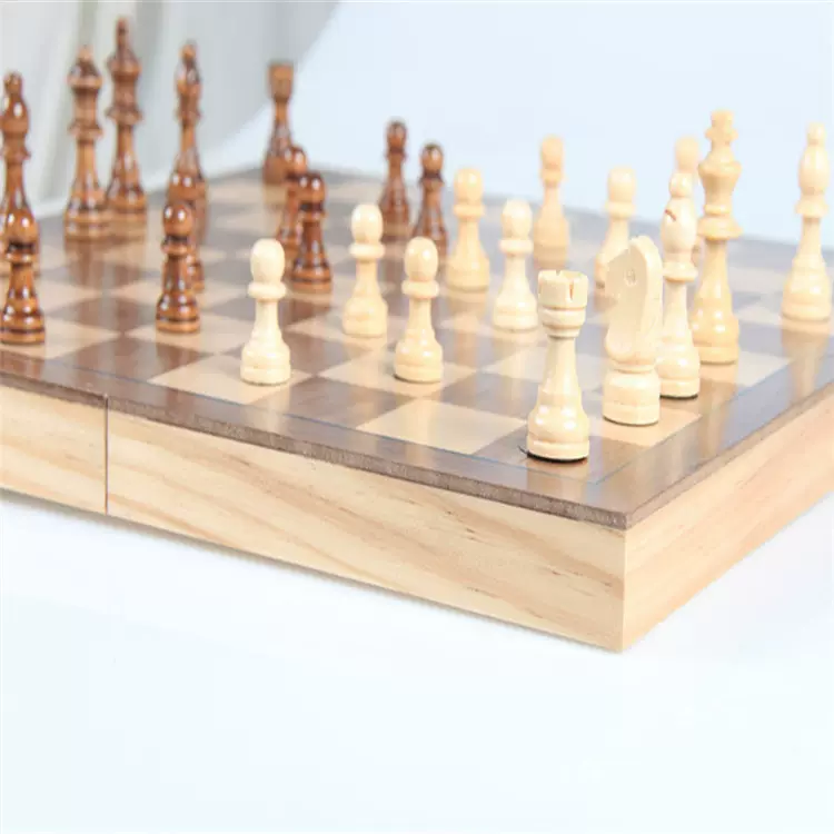 天叶金童木质国际象棋棋盘西洋棋两用收藏对弈高端大气益智榉木
