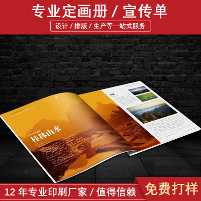 海德堡印刷小折页彩色黑白产品说明书产品高档画册宣传册印刷定制|ru