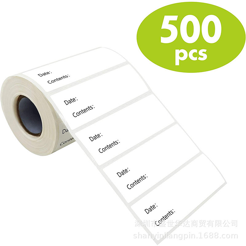 Amazon spot wholesale refrigerator kitchen food rotating sticker sticker 2.5 × 5cm500 stickers/Roll