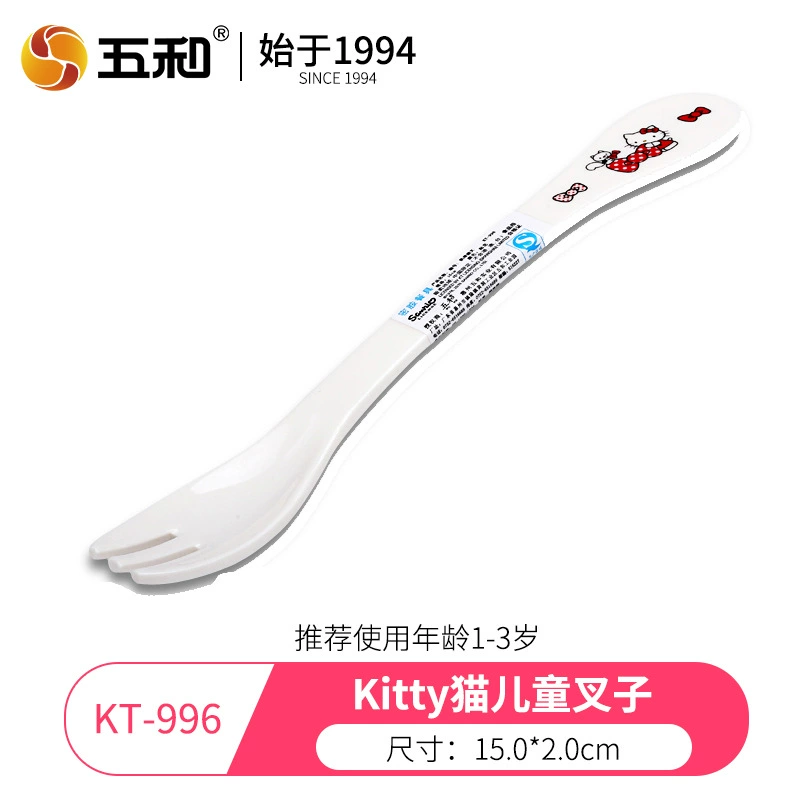 Hello kitty, подлинная посуда для кормления детская творческая милая ложка для прикорма