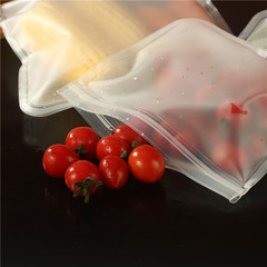 EVA food storage bag, three-dimensional PEVA double-track storage bag, refrigerator fruit and vegetable ziplock bag