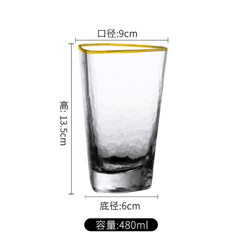 Martillo creativo malla de oro Borde de cristal pequeño vidrio champán vidrio de estilo europeo Copa copa de vino