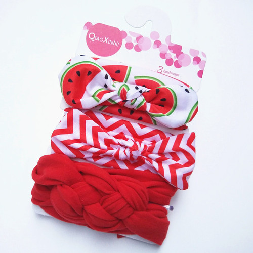 European and American new three-piece children's hairband set, baby hair accessories set, bow headband, rabbit ear headband manufacturer