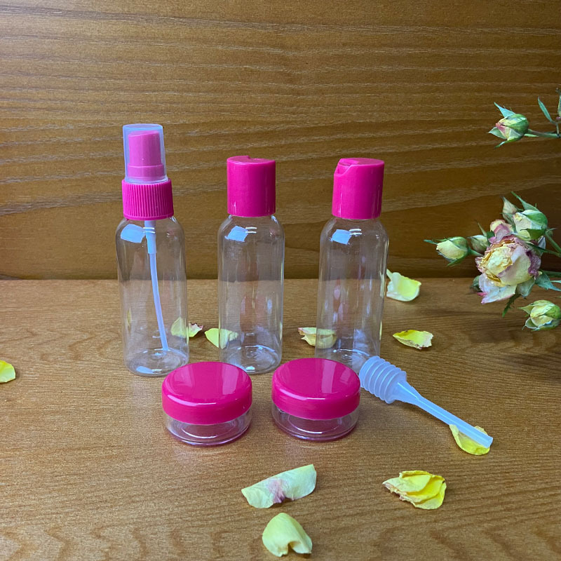 便携化妆品旅行套装分装瓶按压喷雾乳液小空瓶眼影盒