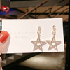 Silver needle, earrings, universal long goods with tassels, silver 925 sample, Korean style