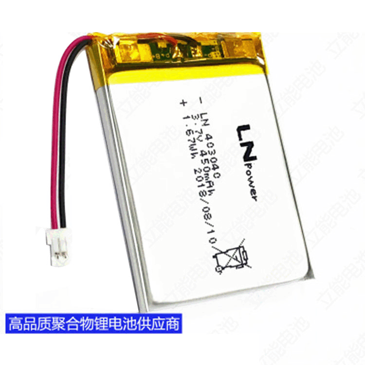 403040-450mAh3.7V锁智能穿戴行车记录仪湿器补水仪玩具可充电