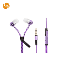 创意金属拉链耳机 线控 入耳式 立体声K歌通用手机耳机厂家直销