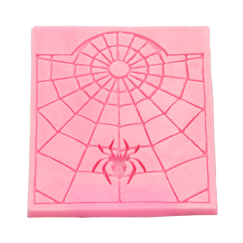 Reloj reloj araña web forma fondant cake molde de silicona DIY hornear chocolate epoxi Accesorios