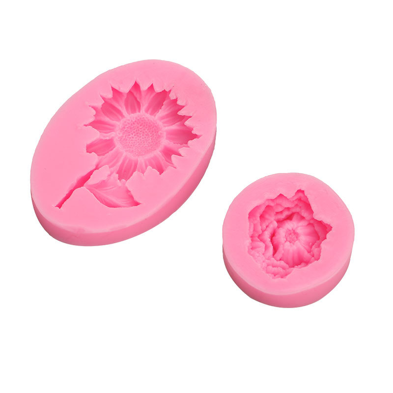 DIY girasol silicona fondant molde 3D tridimensional floreciente Rosa Clavel peonía flor forma epoxi molde