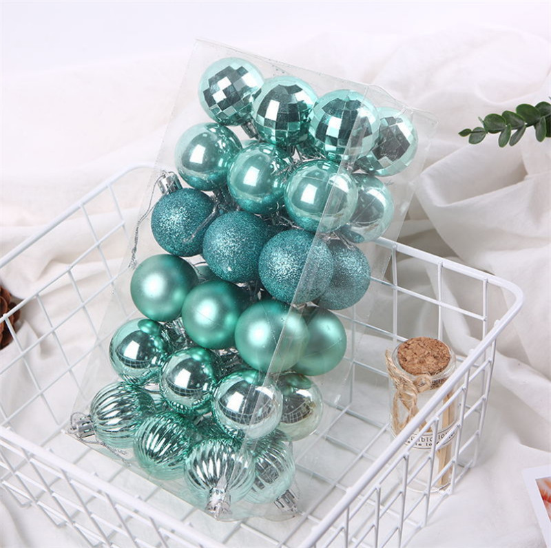 Amazon 36 bolas de Navidad traje 4cm Decoraciones de Navidad árbol de Navidad bolas decorativas bolas de forma especial