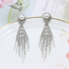 Silver needle, fashionable trend earrings, silver 925 sample, European style