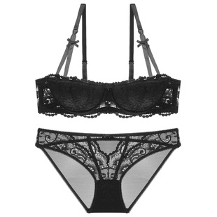 Factory wholesale a generation of sexy 1/2 cup Palace Vine jacquard lace bra set 9177