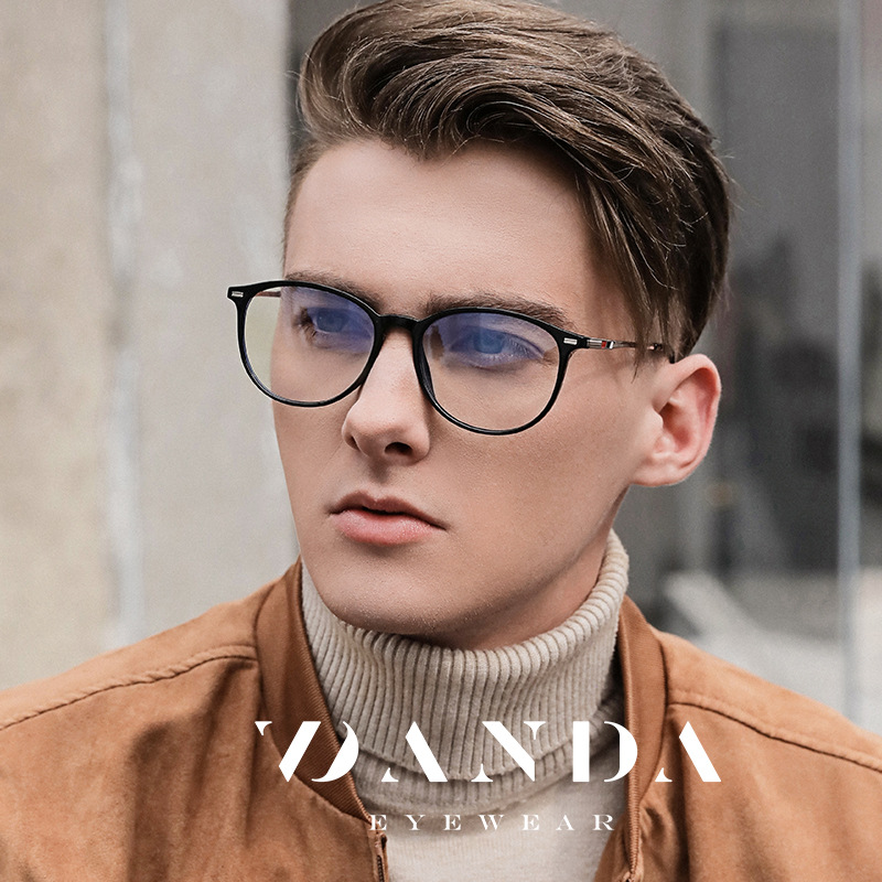 2020 nueva moda TR gafas de luz anti-azul estudiante artístico gafas lisas 6911 metal ordenador gafas de protección ocular al por mayor