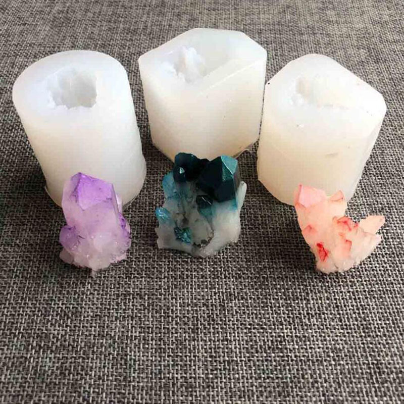 Cristal clúster modelado cristal epoxi molde, cerámica suave arcilla epoxi yeso coche decoración herramienta de modelado