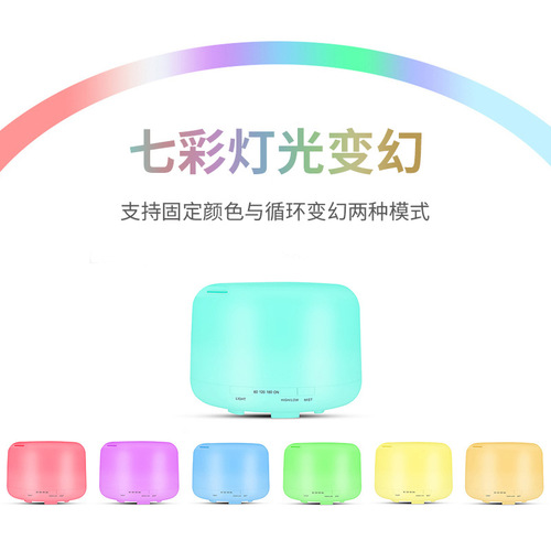 500ml Muji Aromatherapy Machine Ultrasonic Household Silent Air Purifier Humidifier Cross-border Aromatherapy Furnace Manufacturer