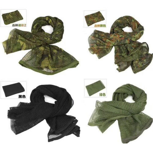 Long camouflage tactical scarf Multi-purpose camouflage breathable mesh scarf Magic hood outdoor cycling scarf