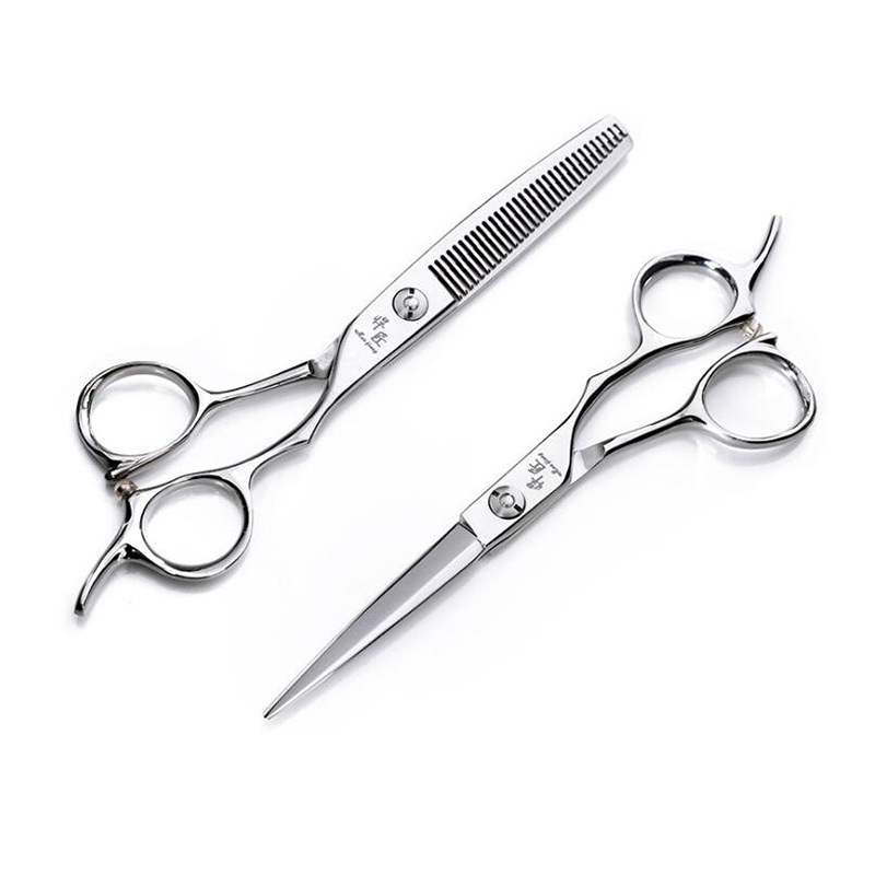 Shrew professional 440c haircut scissors flat cut teeth 6.0 inch hairdressing scissors thin cut set wholesale price is excellent