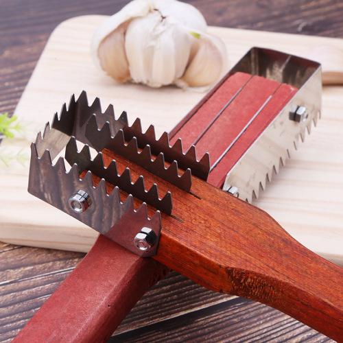 Fish Scales Scraper Shaving Scales Tool Rosewood Handle Thickened Stainless Steel Scale Removal Brush Fish Scales Scrubber Kitchen Tool 