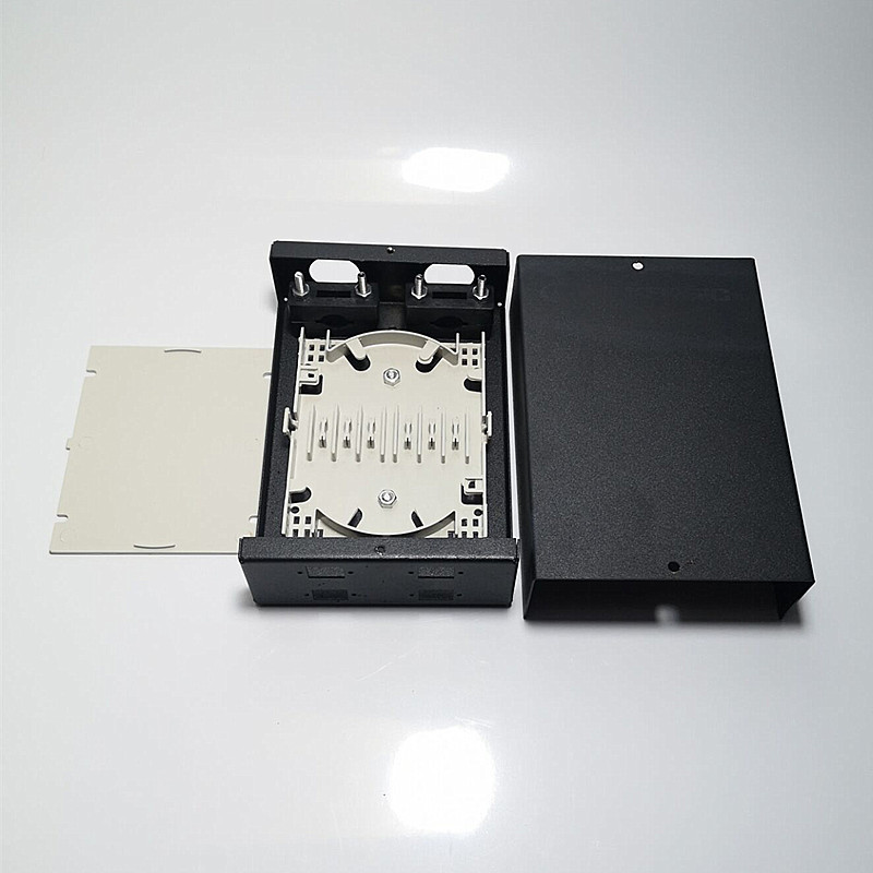 批发壁挂式终端盒 双口LC4芯满配盒式挂墙金属光纤配线架 光纤盒