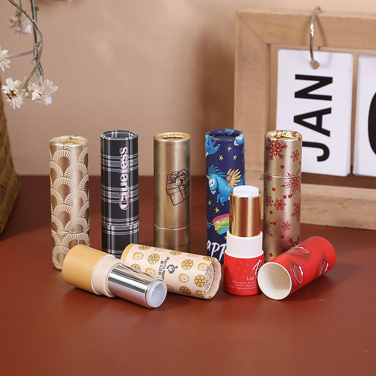 厂家供应创意通用圆形纸筒 牛皮纸口红纸罐 简约包装可印logo