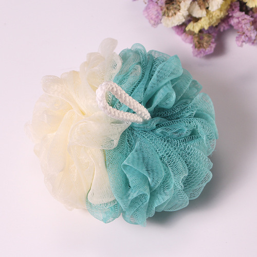 Two-color foaming rich bath ball new splicing color large bath flower bath ball bath ball adult toiletries