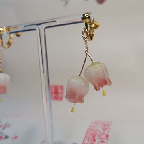 DIY heat shrink sheet, lily of the valley pre-sliced ​​pieces, ear hooks, hairpin accessories, sliced ​​shrink dinks