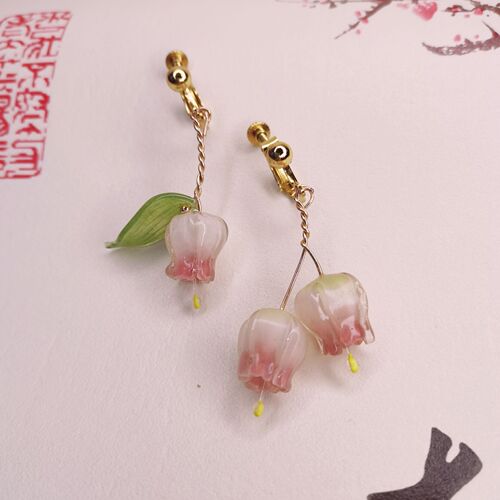 DIY heat shrink sheet, lily of the valley pre-sliced ​​pieces, ear hooks, hairpin accessories, sliced ​​shrink dinks
