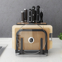 304 stainless steel knife holder, kitchen supplies, multi-functional storage rack, kitchen knife chopping board rack, knife storage rack